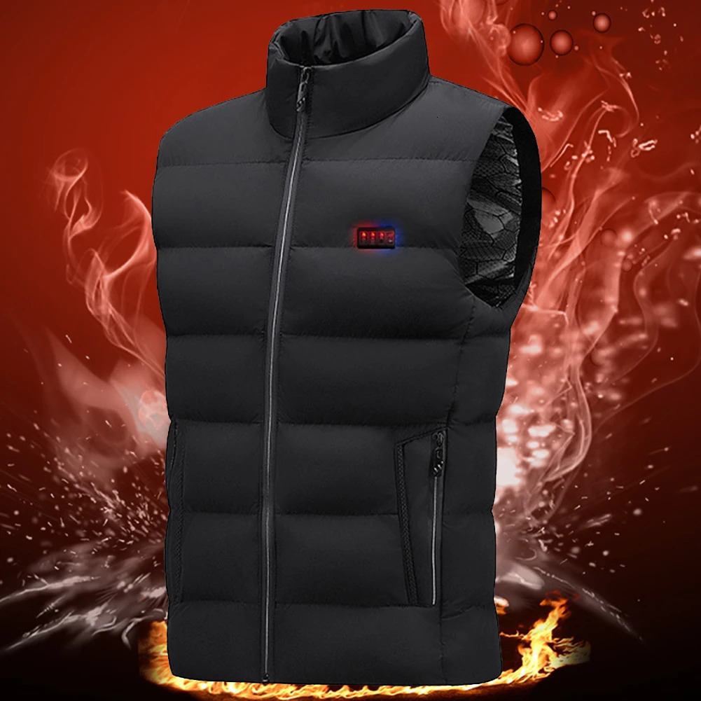 Unisex Warm Heated Vest Lightweight Electric Heating Gilet 23 Heating Zone USB Charging for Outdoor Camping Hiking 240808