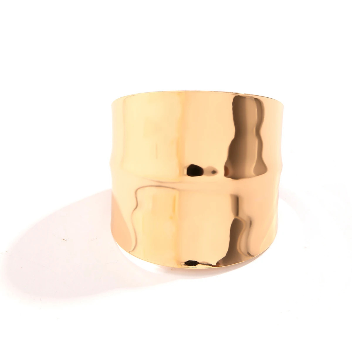 Punk Smooth Heavy Metal Chunky Open Cuff Bangles for Women Fashion Statement Goth Big Arm Bracelet Grunge Jewelry Steampunk Men 240731