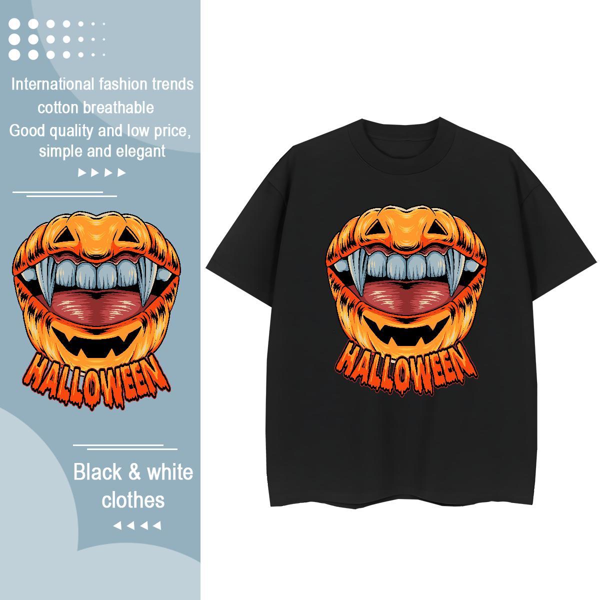 High Quality Men T Shirts halloween Pure Cotton Street Casual Plus Size Custom 100% Cotton 230g Couples T Shirts Factory Direct Tops Shirt