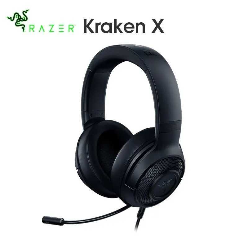 Razer Kraken X Essential Gaming Headset 7.1 Surround Sound Headphone Bendable Cardioid Microphone 40mm Driver Unit HeadphonesCL240808