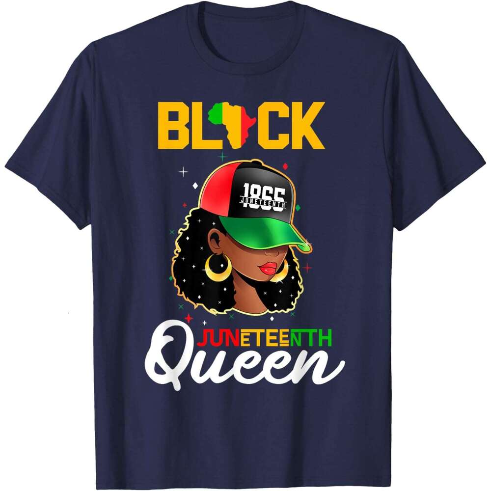 T shirt for Mens 1865 Juneteenth Black Queen T-Shirt Shirts Tshirt Graphic Tee Casual Tops Clothes Short sleeve Free shipping