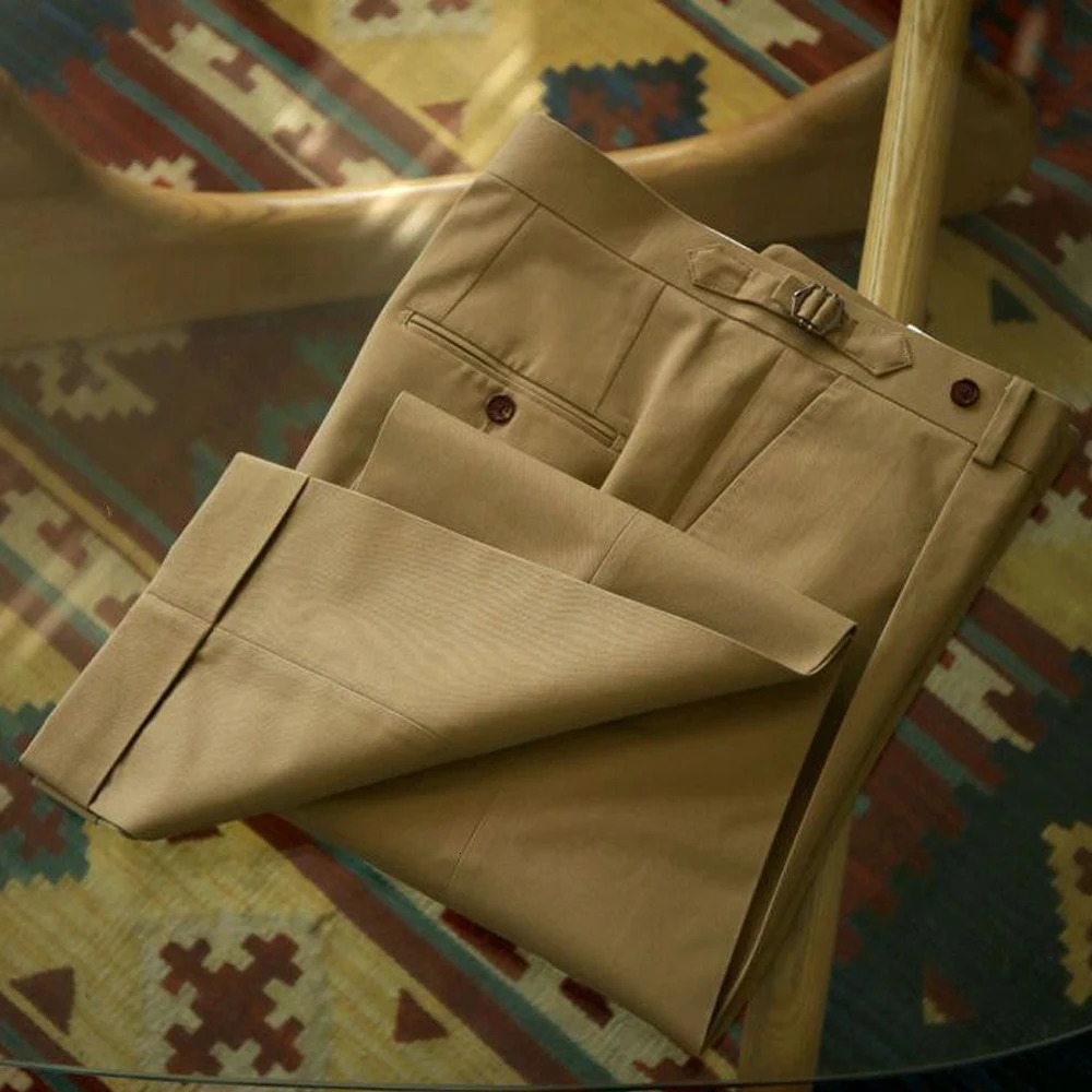 Spring Summer Mens Pants Fashion Solid Color Suit Trousers Male High Waist Loose Pants Men Business Casual Formal Pants 240807 - view 7