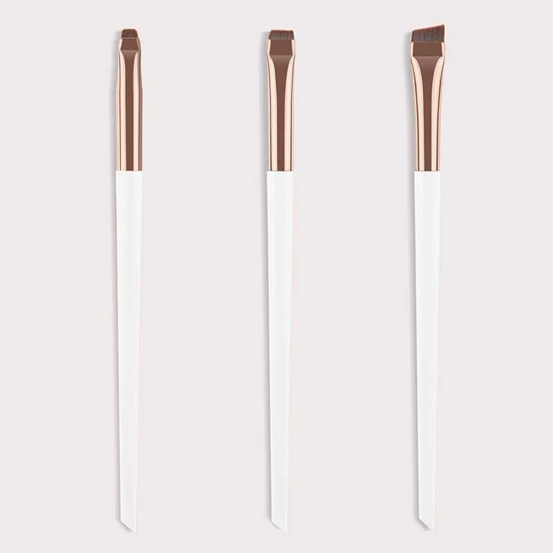 3Pcs Blade Eyeliner Brush Eyebrow Portable Flat Fine Brow Contour Makeup Brushes Cosmetic Beauty Tool Y240807