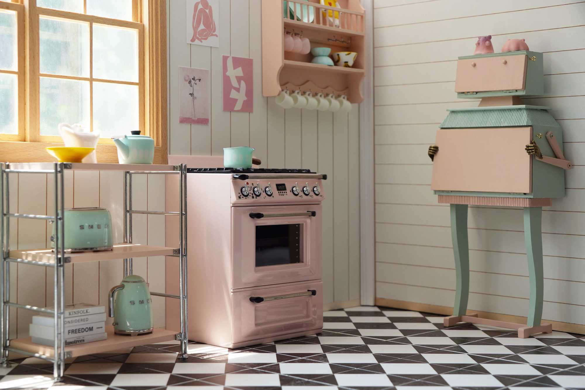 1/6 Doll House Model Furniture Accessories Mini Model Stove and Range Hood Y240807