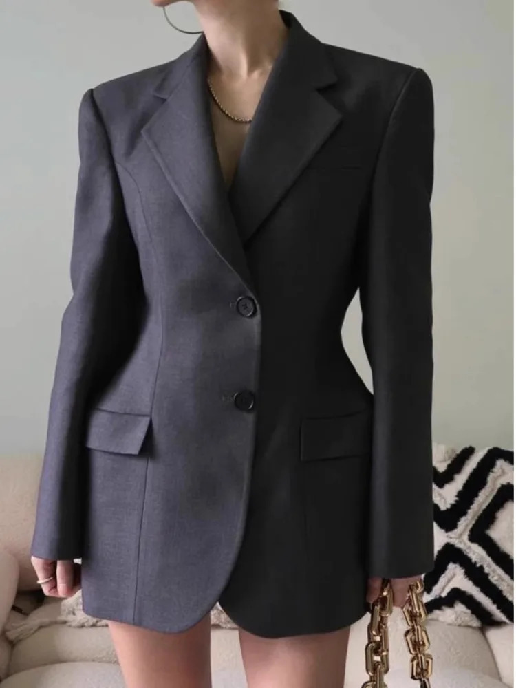 oein Suit jacket women spring fashionable hourglass waist suit top 240808