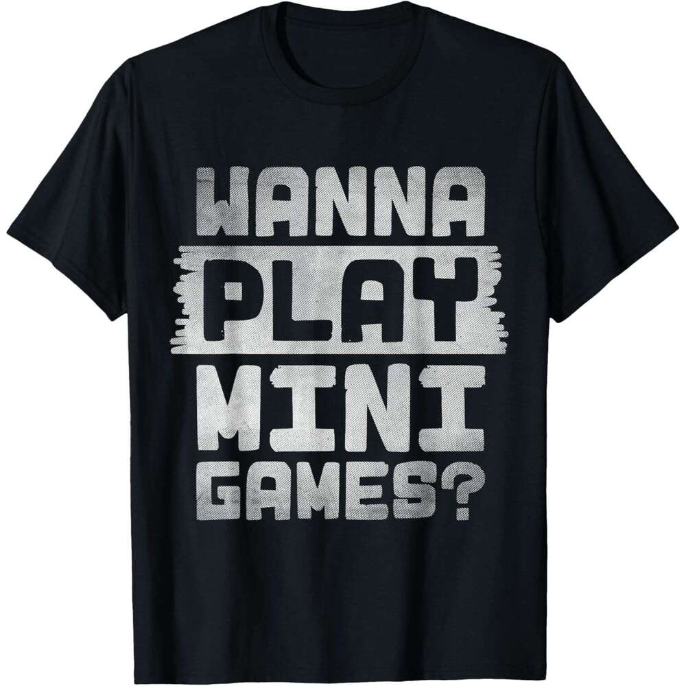 T shirt for Mens Womens Wanna Play Mini Games Monke Tag Gorilla VR Gamer T-Shirt Shirts Tshirt Graphic Tee Casual Tops Clothes Short sleeve