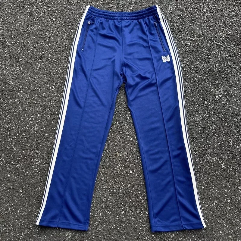 Green Embroidery Jogger Pants | Striped Drawstring Casual Straight