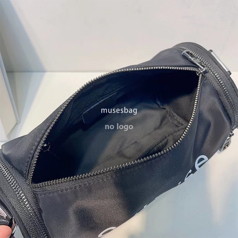 Trendy crossbody bag New waterproof nylon shoulder bag personality printed cylinder bag women's bag everything casual bag