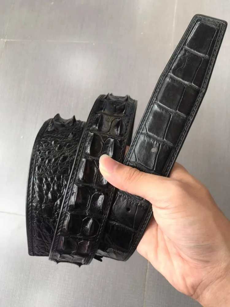 Crocodile leather luxury belt mens retro business casual mens trousers belt fashionable high-quality belt W240807