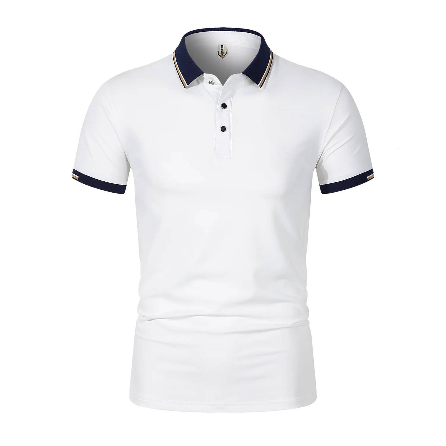 Summer Mens Business and Leisure POLO Shirt 44% Cotton Fashion Sports Fitness Top Tshirt S4XL 240807