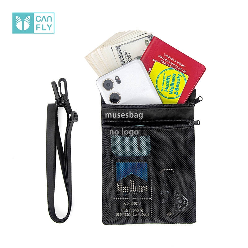Grid fashion trend RFID anti-theft card bag Passport bag multi-layer outdoor travel document bag