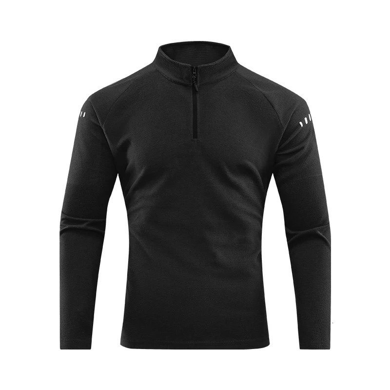 Karentea running long sleeved reflective mens sportswear breathable black jacket gym jogging fitness spring clothing 240827