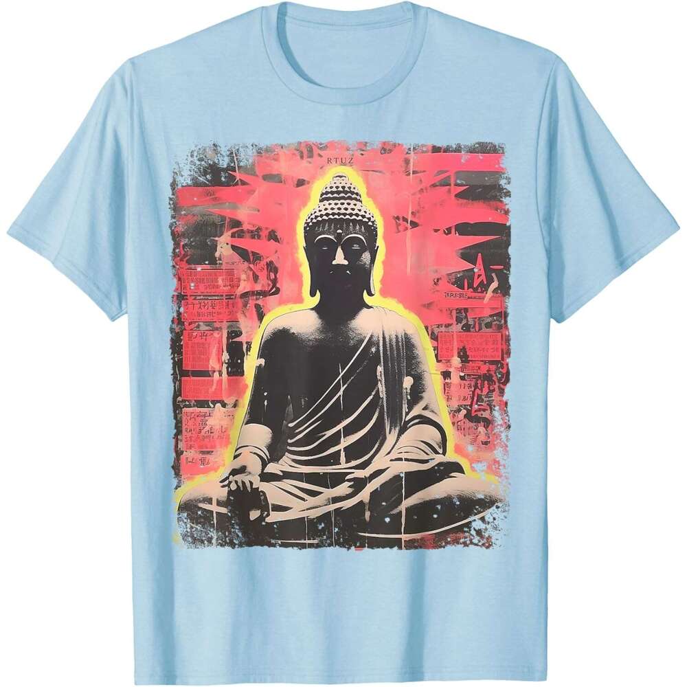 2025S Fashion Designer T Shirt For Mens Buddhist Monk Yin Yang Zen Meditation Buddha T Shirt Shirts Tshirt Graphic Tee Casual Tops Clothes Short Sleev