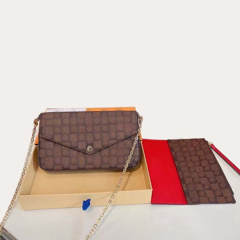 leather Designers Handbags Luxurys Women Evening Bag Purse Embossed Chain Strap Shoulder Crossbody Wallets
