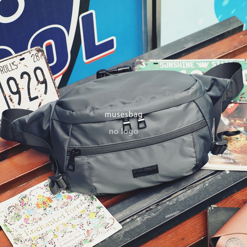 Street trend large capacity men's chest bag personality outdoor sports riding bag Fashion casual waist bag crossbody bag