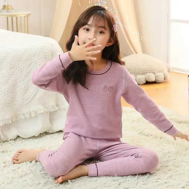 NEW Child Boy Pajamas for 1-10 Years Winter Thermal Underwear Suit Baby Girl Clothes Toddler Warm Sleepwear Kids Sleep Pyjamas Y240807