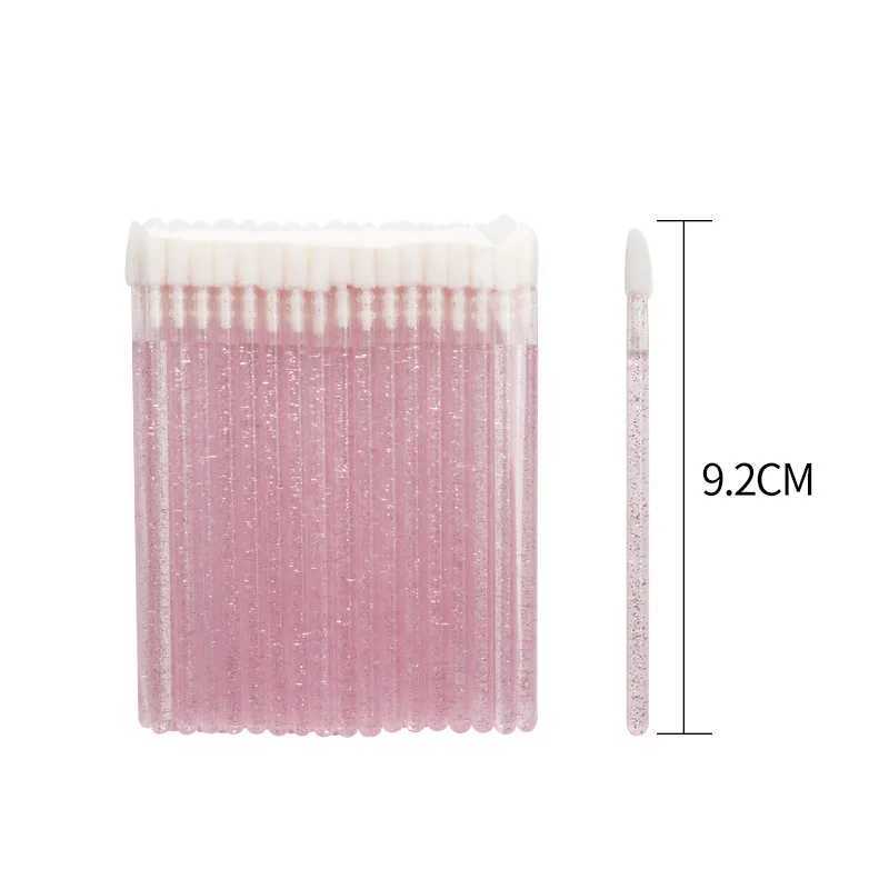 50 Pcs Disposable Crystal Lip Brush Eyelash Extension Mascara Applicator Lipstick Wands Cosmetic Makeup Brushes Tools Y240807