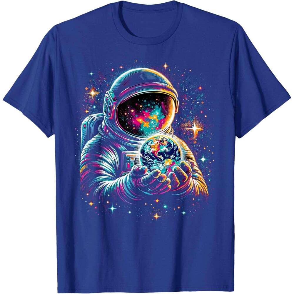 T shirt for Mens Womens Astronaut Planets Astronaut Science Space T-Shirt Shirts Tshirt Graphic Tee Casual Tops Clothes Short sleeve