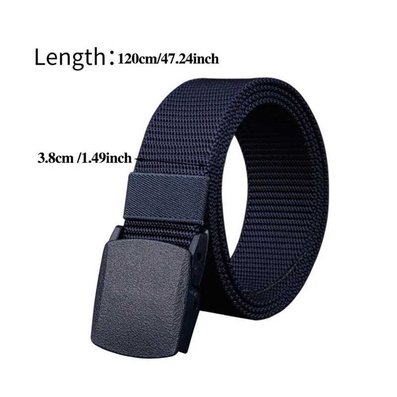 Military mens belt 2023 military adjustable belt mens outdoor travel tactical belt with plastic buckle suitable for pants 120cm W240905
