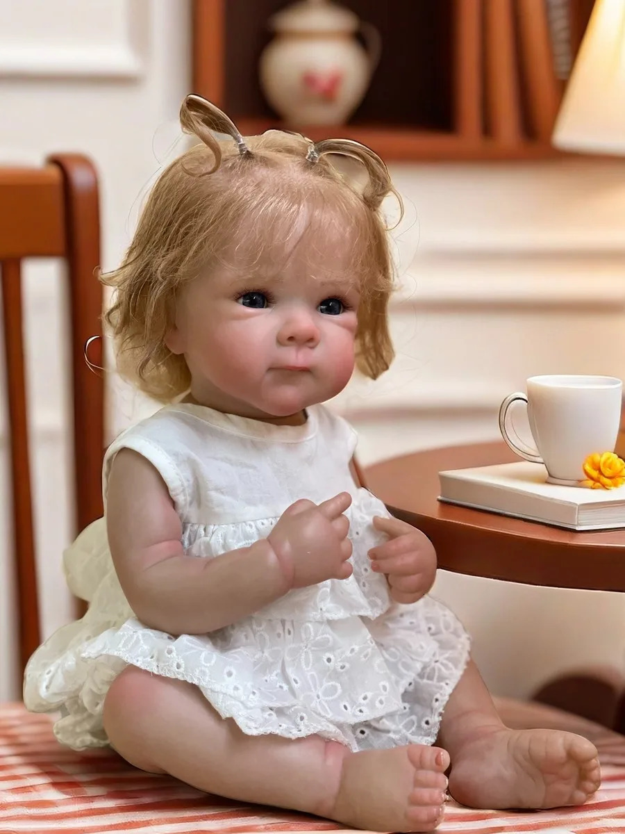 18 Inch Bettie Full Body Soft Silicone Girl Reborn Baby Doll With Painted Lifelike Hair Bebe Reborn Toys 240806