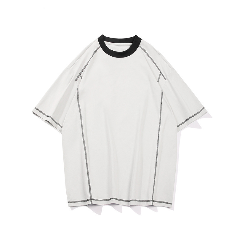 Fashion Bright Thread Short Sleeve T-shirt for Mens Summer Thin Style Trendy Brand Half Sleeve Loose Casual Couple t