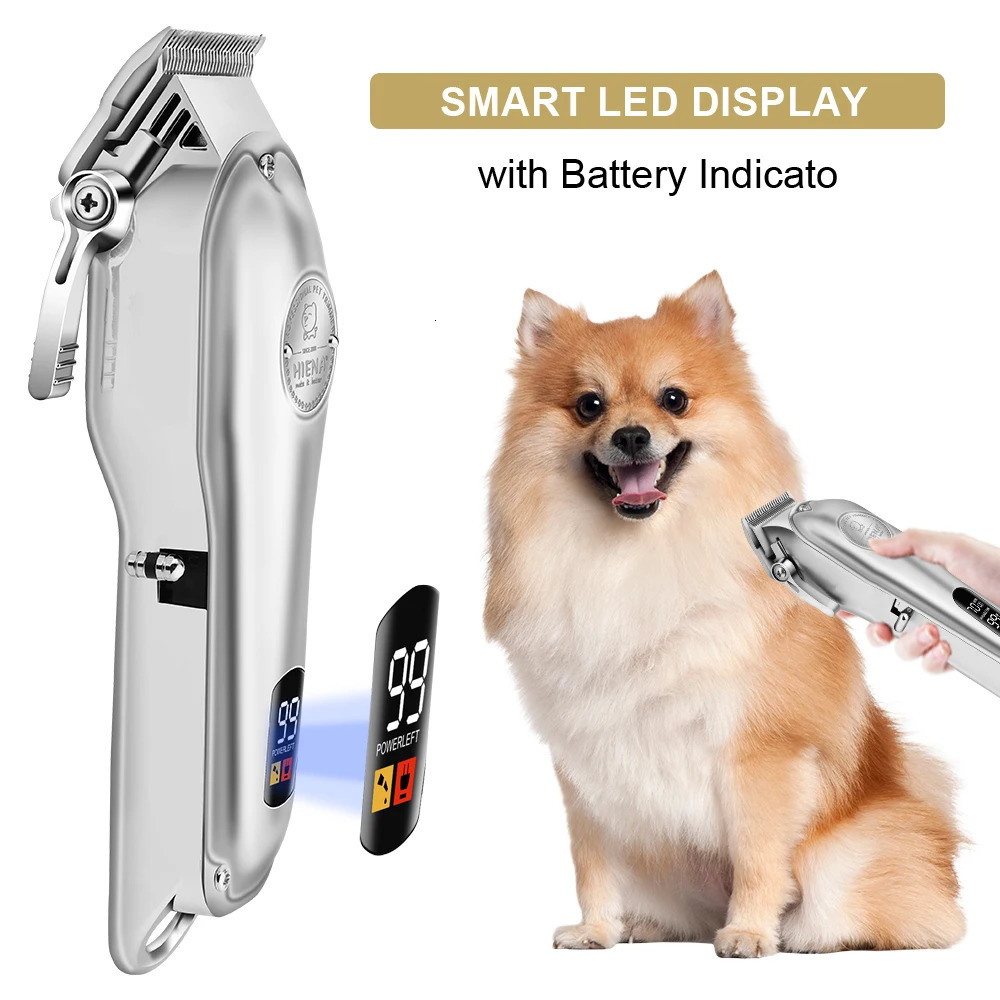 Digital Display Pet Hair Clipper Professional Cutting Machine Dog Hair Trimmer Animal Grooming Shaver Cutter Machine for Cats 240807