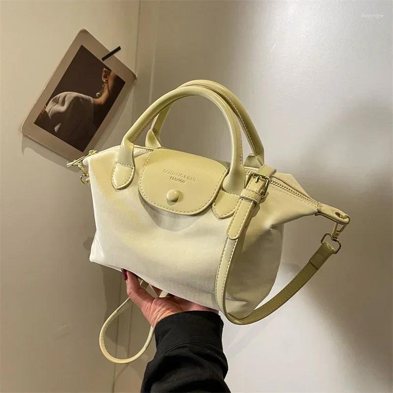 Totes 2024 Summer Solid Color Versatile Handbag Small And Lightweight Casual Shoulder Bag Light Oxford Cloth Crossbody 1045