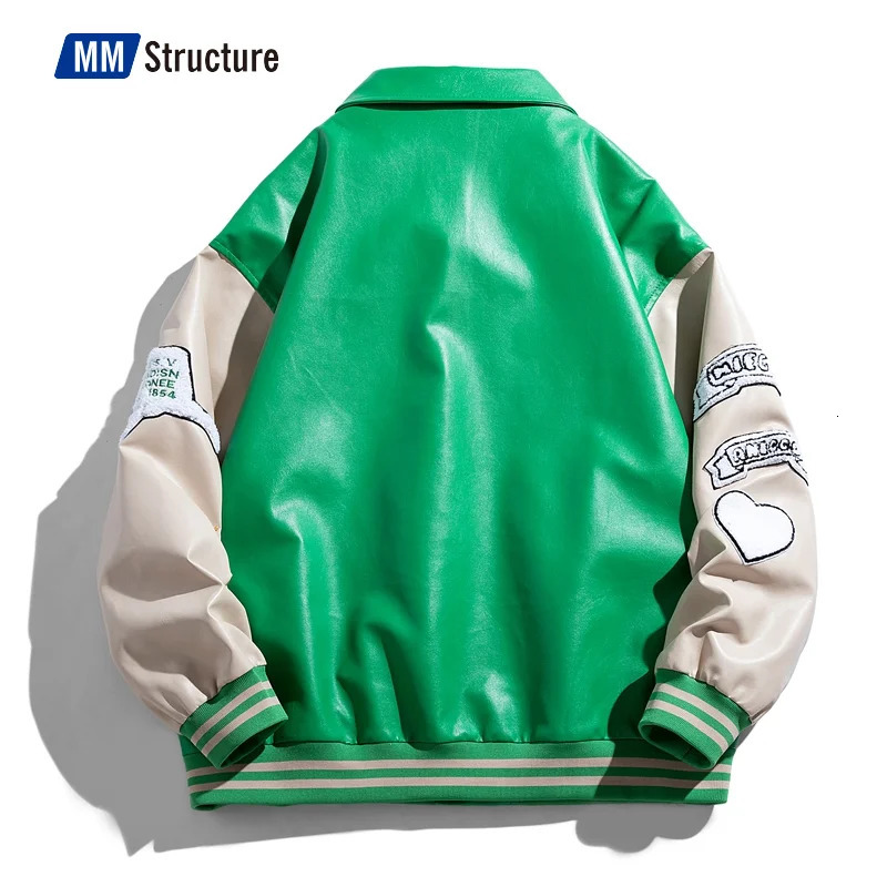 Mens letter embroidery patch work Harajuku University jacket Air Pilot baseball mens hiphop school uniform 240827