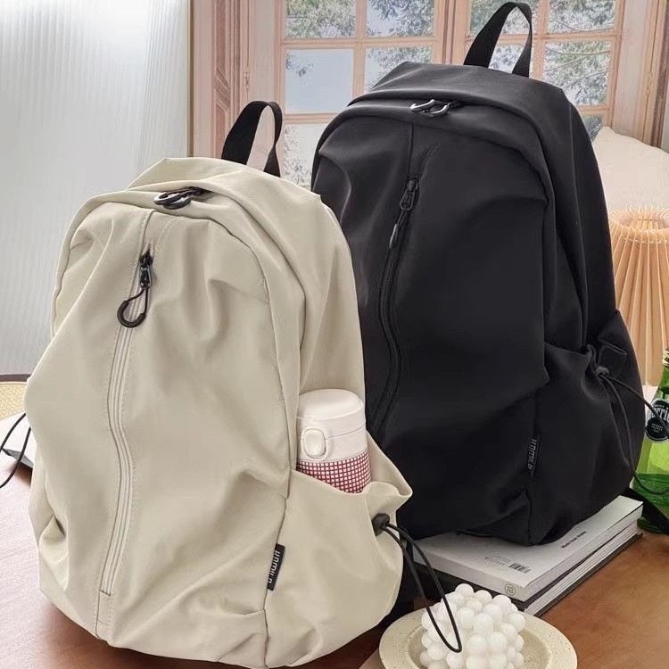 South Korea ins port wind simple solid color couple wind high school students large capacity personality leisure backpack