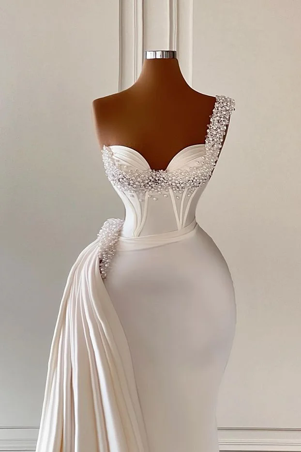 Classy Plus Size Beaded Wedding Dresses Square Neck Bridal Gowns Lace Long Sleeves A Line Sweep Train Satin Vestido De Novia 01