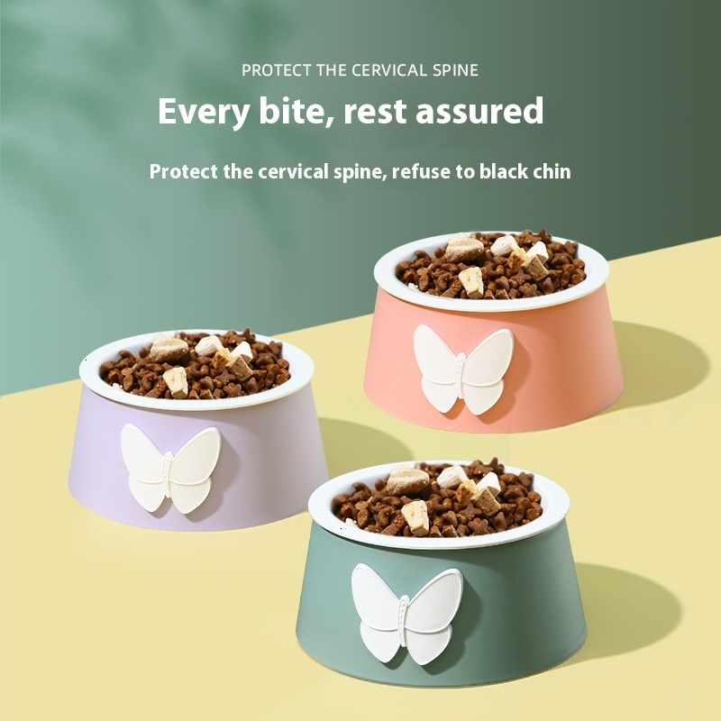 Stylish White Porcelain-Look Dog and Cat Dinner Bowls - Easy Clean, Non-Slip Base