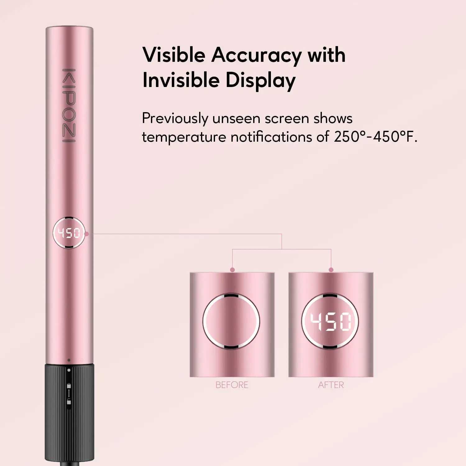 KIPOZI Professional Hair Striaghtner Nano Titanium Instant Heating Flat Iron 2-in-1 Curling Iron Hair Tool with LCD Display Screen W240807