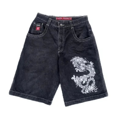 Casual Clothing 2024 Pocket Jinco Jort Pants Mens Short Jeans JNCOS 2000S JNCO Y2k Shorts Denim Gym 24