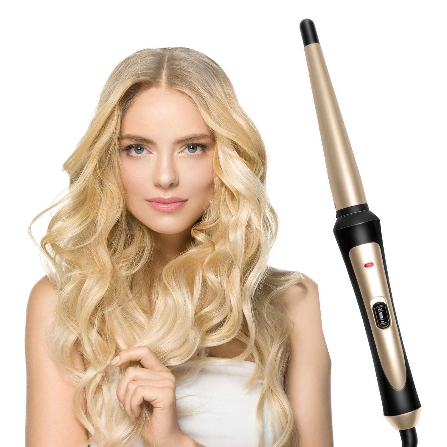 Professional Taper Curling Iron Hair Curlers Ceramic Taper Curler Cone Wand Rollers Curly Hair Care Styling ToolsXJ241010