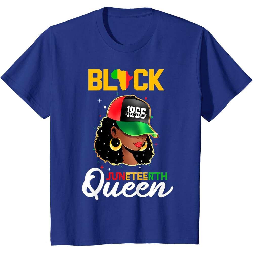 T shirt for Mens 1865 Juneteenth Black Queen T-Shirt Shirts Tshirt Graphic Tee Casual Tops Clothes Short sleeve Free shipping
