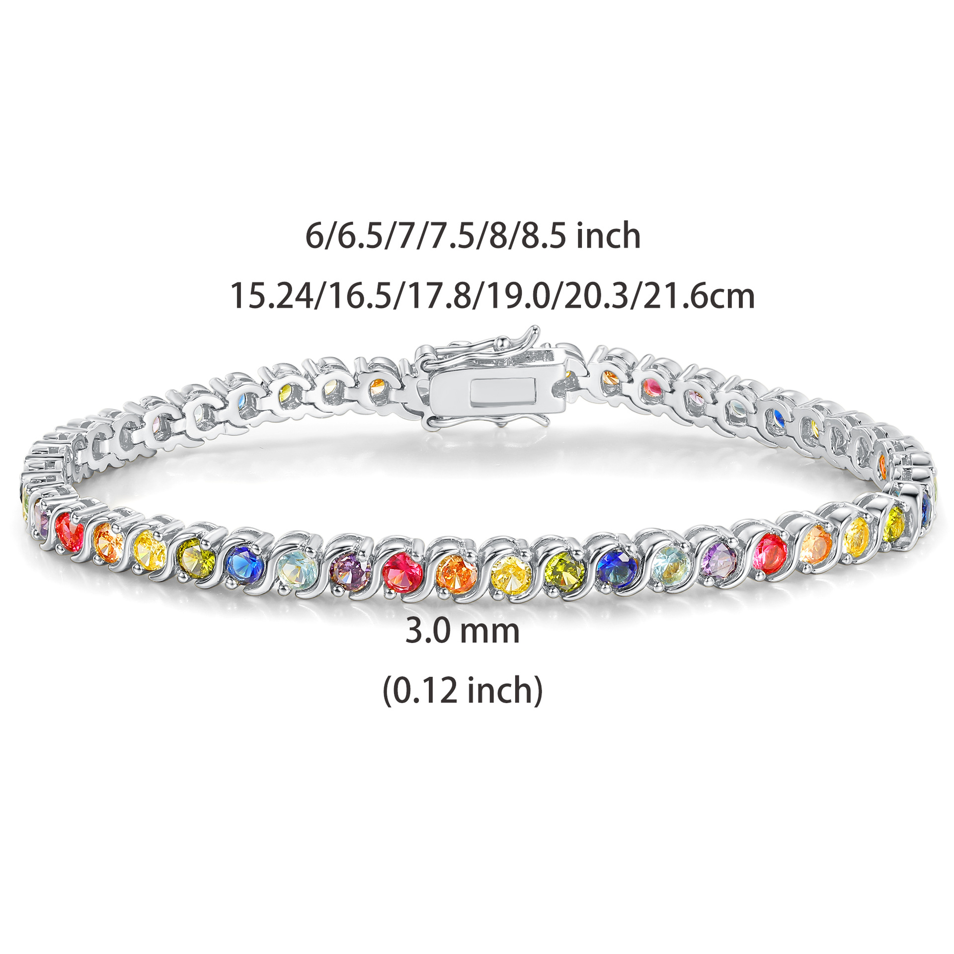 Swwet Cute Wedding Bracelets: 3mm Sterg Sier Fill Round Moissanite Tennis Bangle
