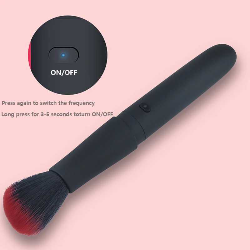 MAIZIUP Vibration Makeup Brush with 10 Vibration Frequencies For Quick Makeup Electric Makeup Puff Applicator Cosmetics Brush Y240807