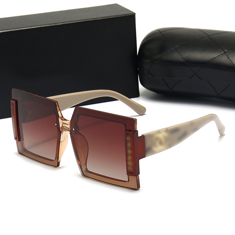 With Box Set Fashion Rectangular Sunglasses for Women New Vacation Beach Small Frame Eyewear Jelly Tone Luxury Brand Sun Glasses Uv380