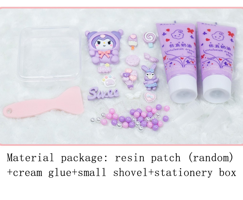 Cream Gel Stationery Box Material Pack DIY Handmade Pencil Box Internet Celebrity Creative Children's Puzzle Toy Set