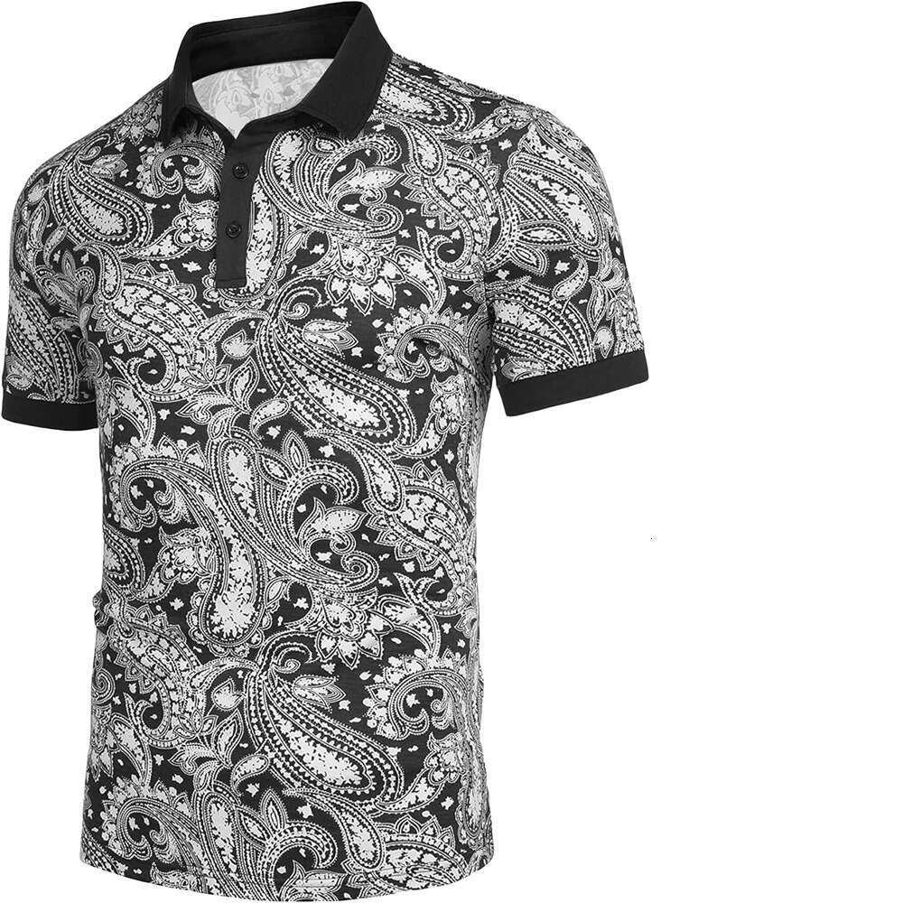 Fashion Mens Polo shirt fashion Graphic Print Short Collared Athletic Performance Golf Shirts Polos shirts tshirt Casual tops summer clothes