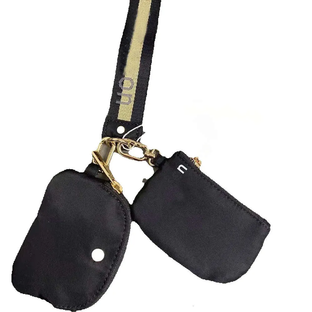 Colours 10 Yoga Bag Dual Pouch Mini Zip Around Wristlet Portable Keychain Wallet Coin Purse Pocket Wholesale