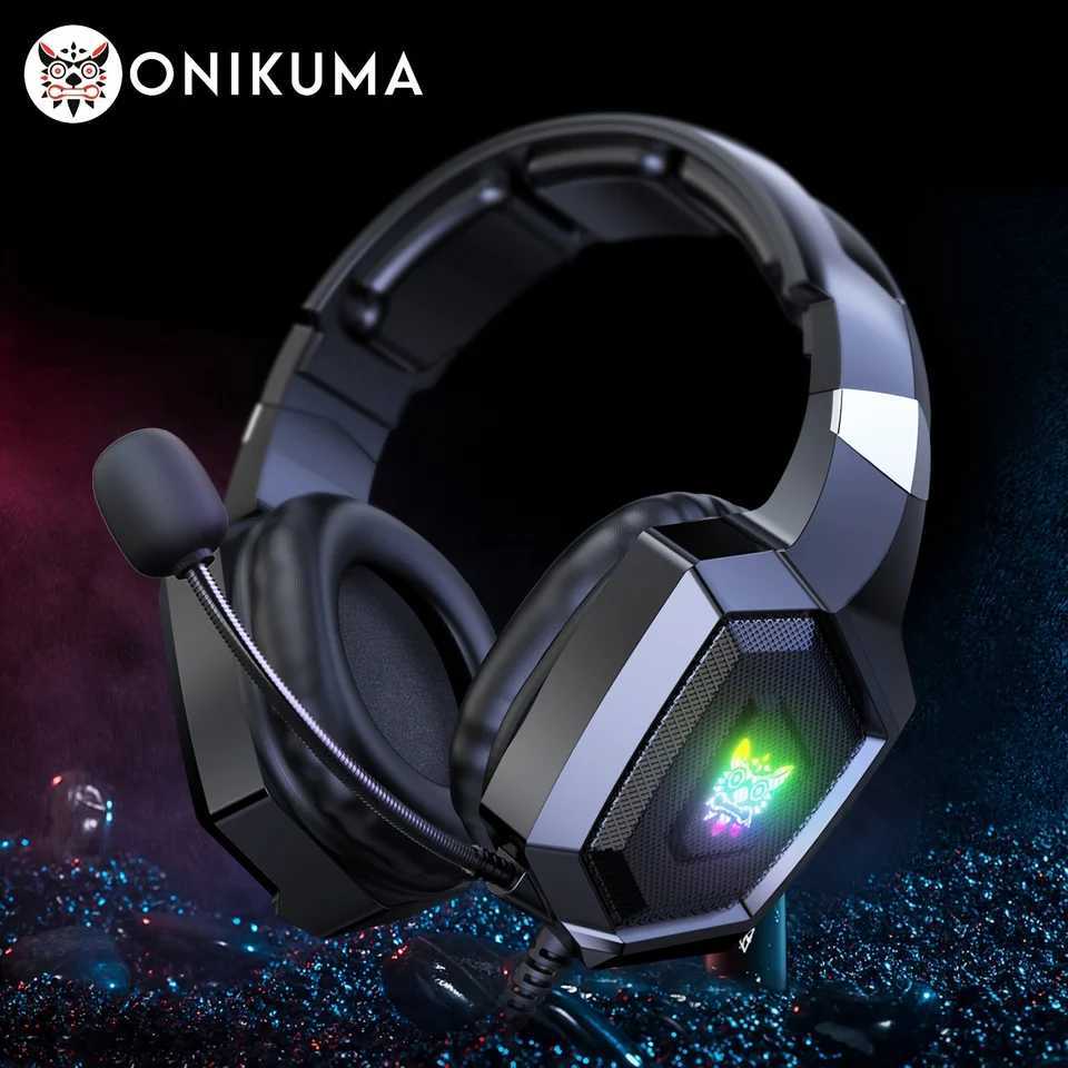 ONIKUMA Gaming Headphones with Flexible HD Mic RGB Light Surround Sound Over-Ear Wired Headset Gamer for PCCL240808