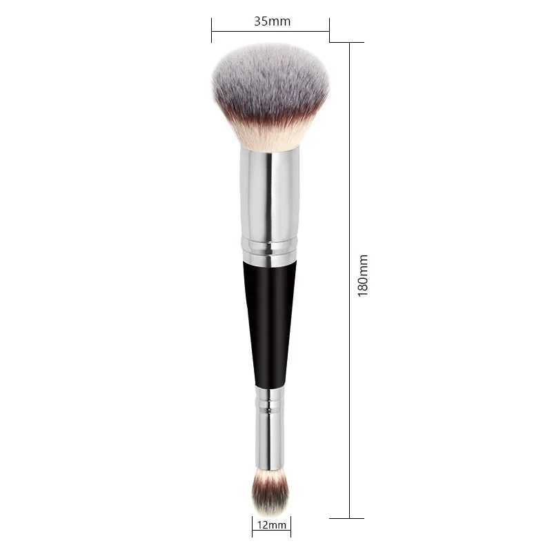 Dual-ended Foundation Concealer Makeup Brush Rounded Taperd Flawless Brush Ideal for Liquid Cream Powder Blending Concealer Y240807