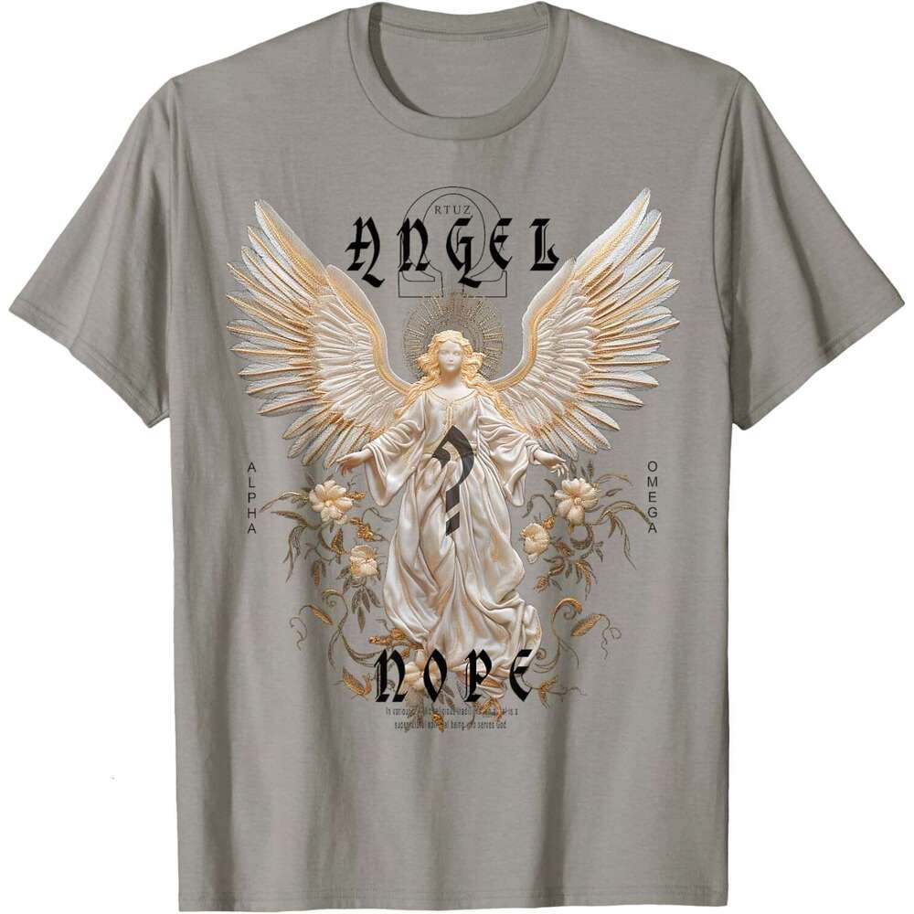 25ss Casual Summer T shirt for Mens Womens Angel Wings Guardian Holy T-Shirt Shirts Tshirt Graphic Tee Tops Clothes Short sleeve Free shipping