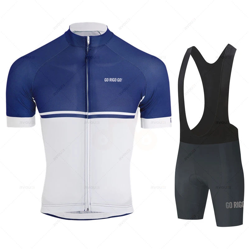 Go Rigo Go Cycling Jersey Set Team Men Summer Short Sleeve Jerseys Bicycle Clothing Bib Shorts Suit Maillot Ropa Ciclismo Hombre 240731