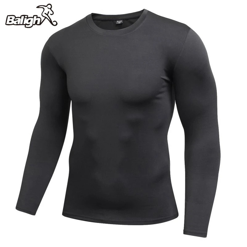 Mens Quick Dry Fitness Compression Long Sleeve Baselayer Body Under Shirt Tight Sports Gym Wear Top Outdoor 240807