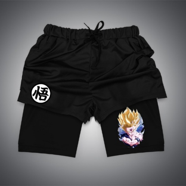 Men's Shorts Anime Jujutsu Kaisen Yuji 2 In 1 Compression For Men Summer High Spring Shorts Fitness Pants Dry Sweat Gym Training Pants Loose Swea