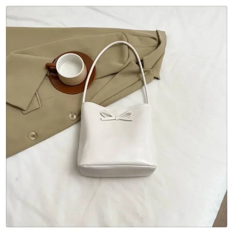 Bow Hasp PU Shoulder Bags Trendy Fashion Simplicity Crossbody Bags Versatile Womens Handbags Bolso Mujer 240808