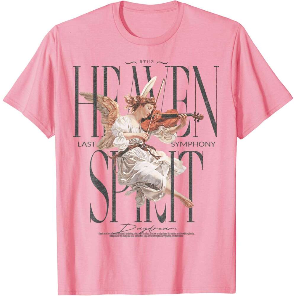 Summer T shirt for Mens Angel Guardian Angel Wings Holy Angel T-Shirt Shirts Tshirt Graphic Tee Casual Tops Clothes Short sleeve