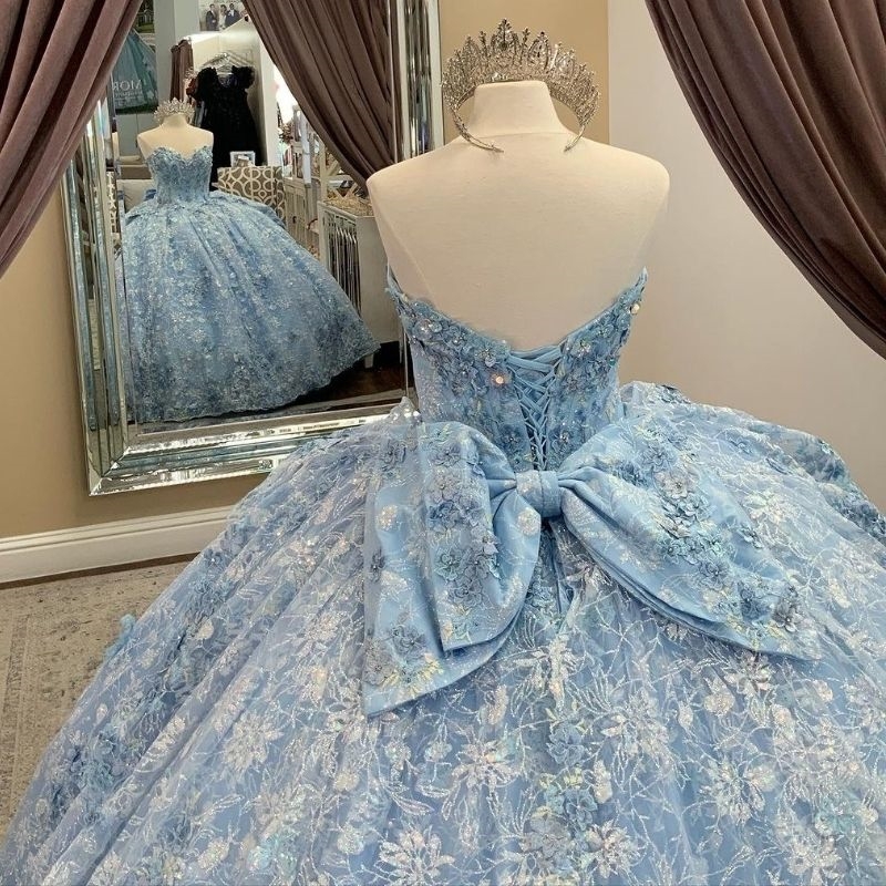 Sparkly Princess Off Shoulder Quinceanera Dresses Lace Applique Bow Beads Tull Sweet 16 Ball Gown Vestidos De 15 Anos